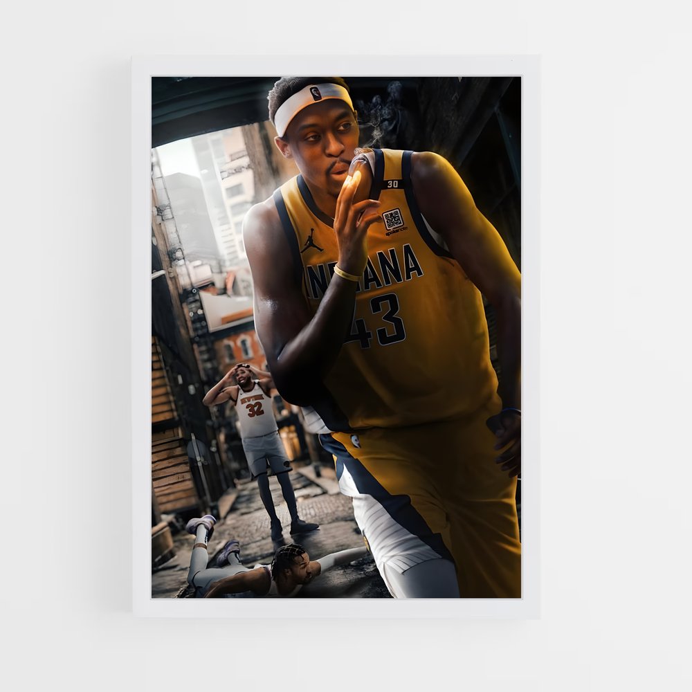 Poster Cigarette et Jaune – affiche Basketball (vue 3)